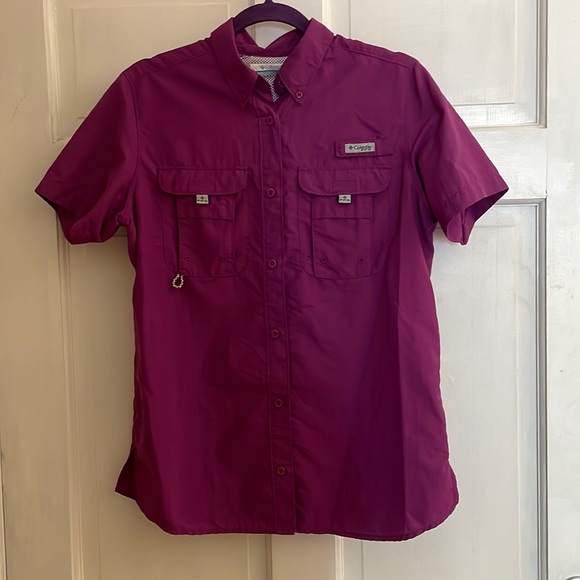 Columbia Tops - Columbia PFG Button up shirt in Plum purple